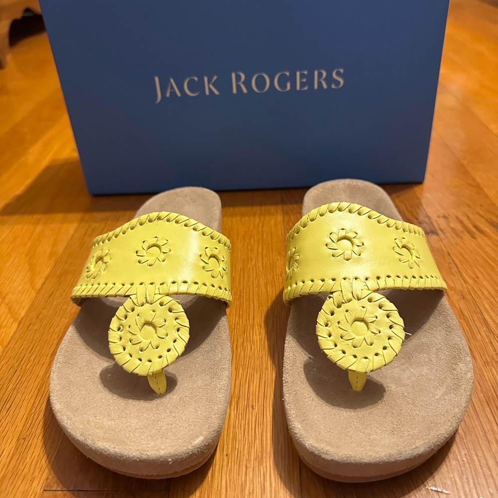 Jack Rogers Vibrant Yellow Slip-On Sandals